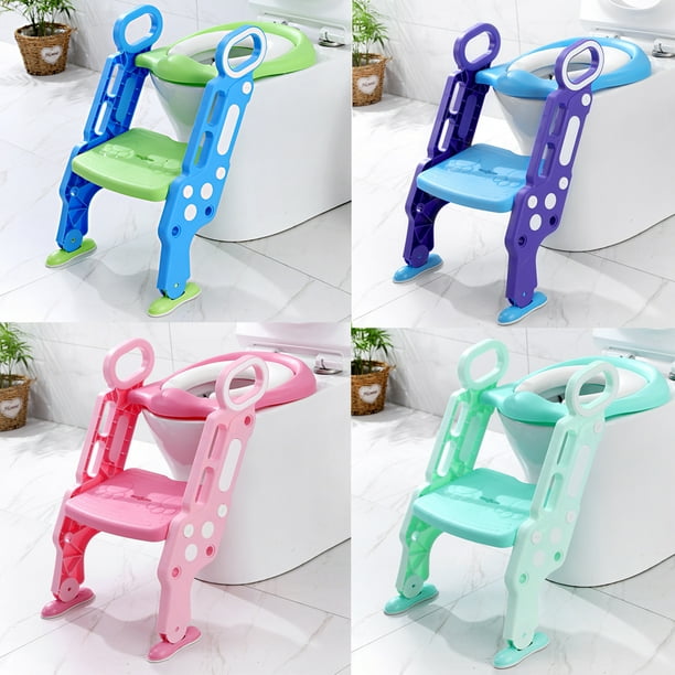 Kids Potty Training Seat w/ Step Stool Ladder Toddler Toilet Chair For 1-7 Years Kids Potty Training Seat w/ Step Stool Ladder Toddler Toilet Chair For 1-7 Years